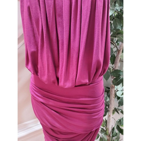 M.S.S.P Women's Purple Viscose Round Neck Sleeveless Knee Length Dress Medium - Picture 3 of 11